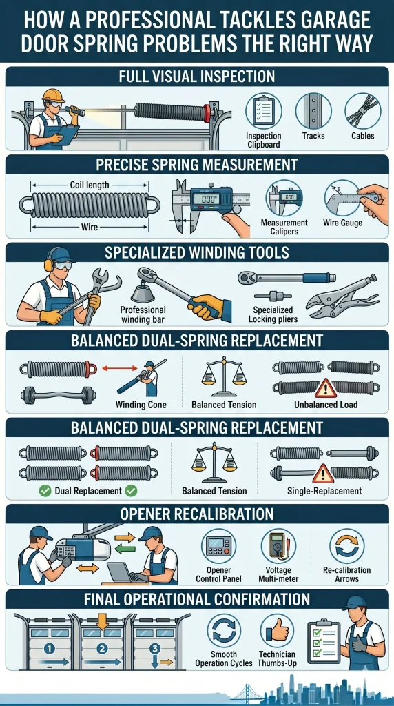 How a Professional Tackles These Garage Door Spring Problems the Right Way